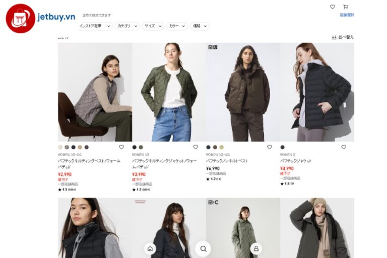 Mua hàng Uniqlo Nhật trực tiếp trên website của hãng